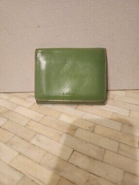 Lodis Green Leather Bi-Fold Wallet